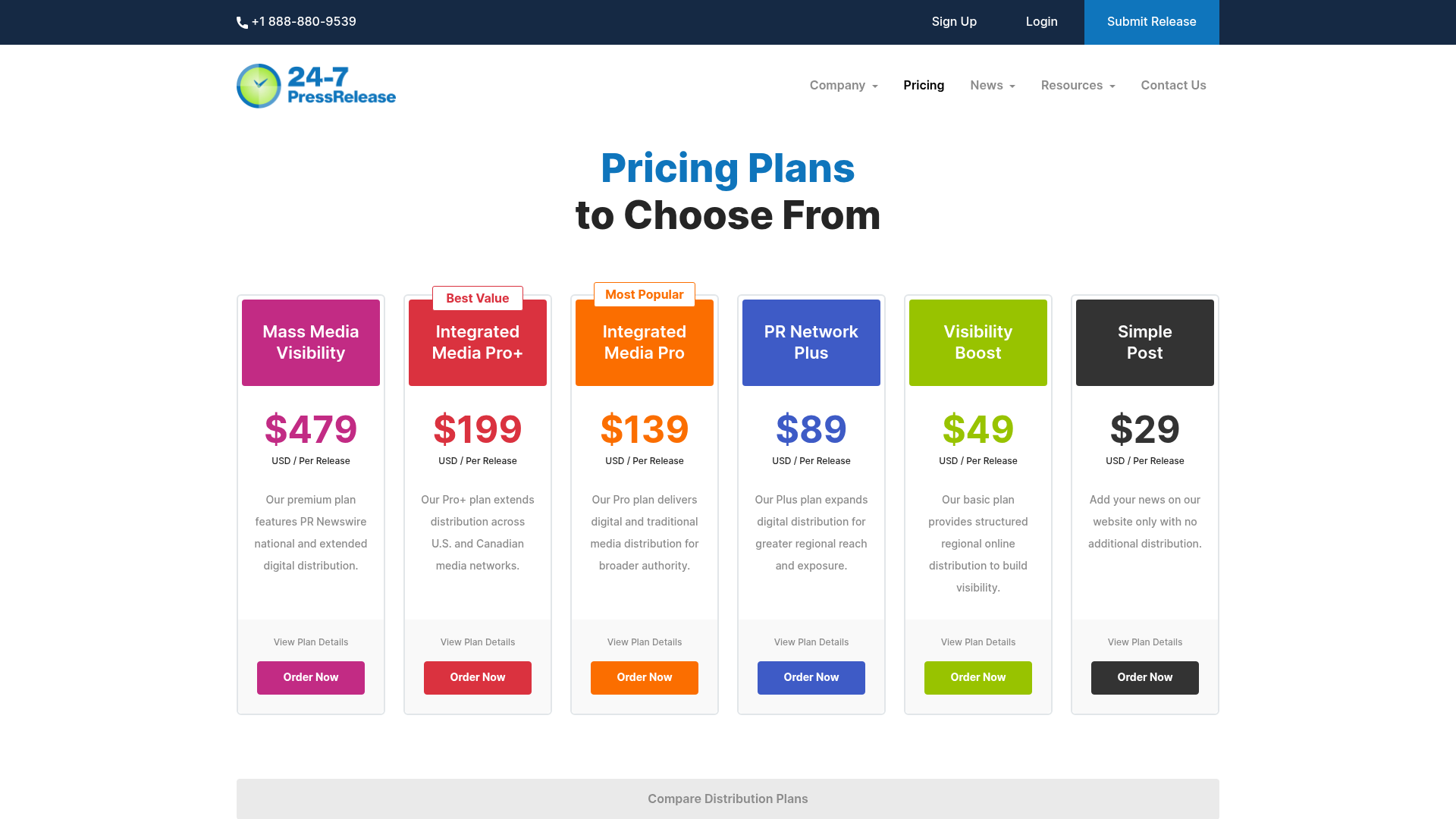 24-7 Press Release — Pricing