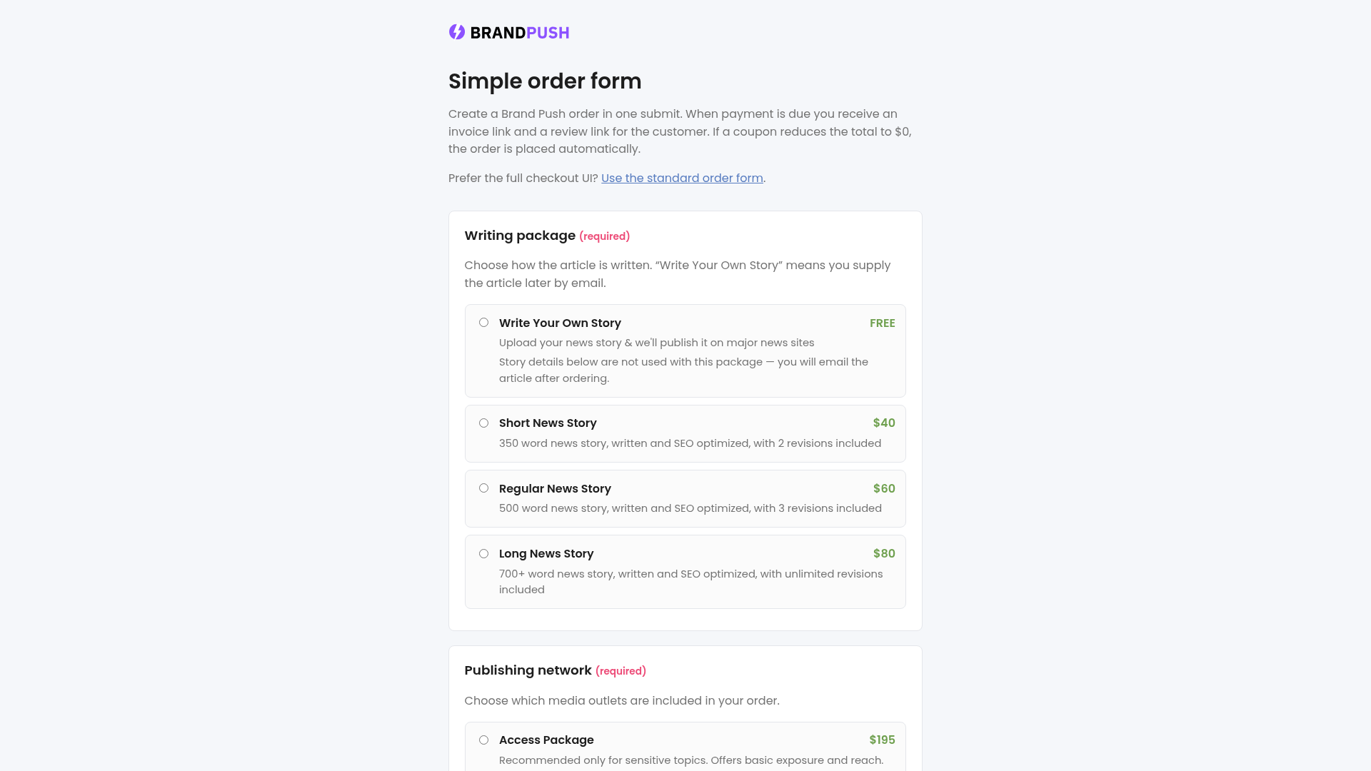 BrandPush — Simple