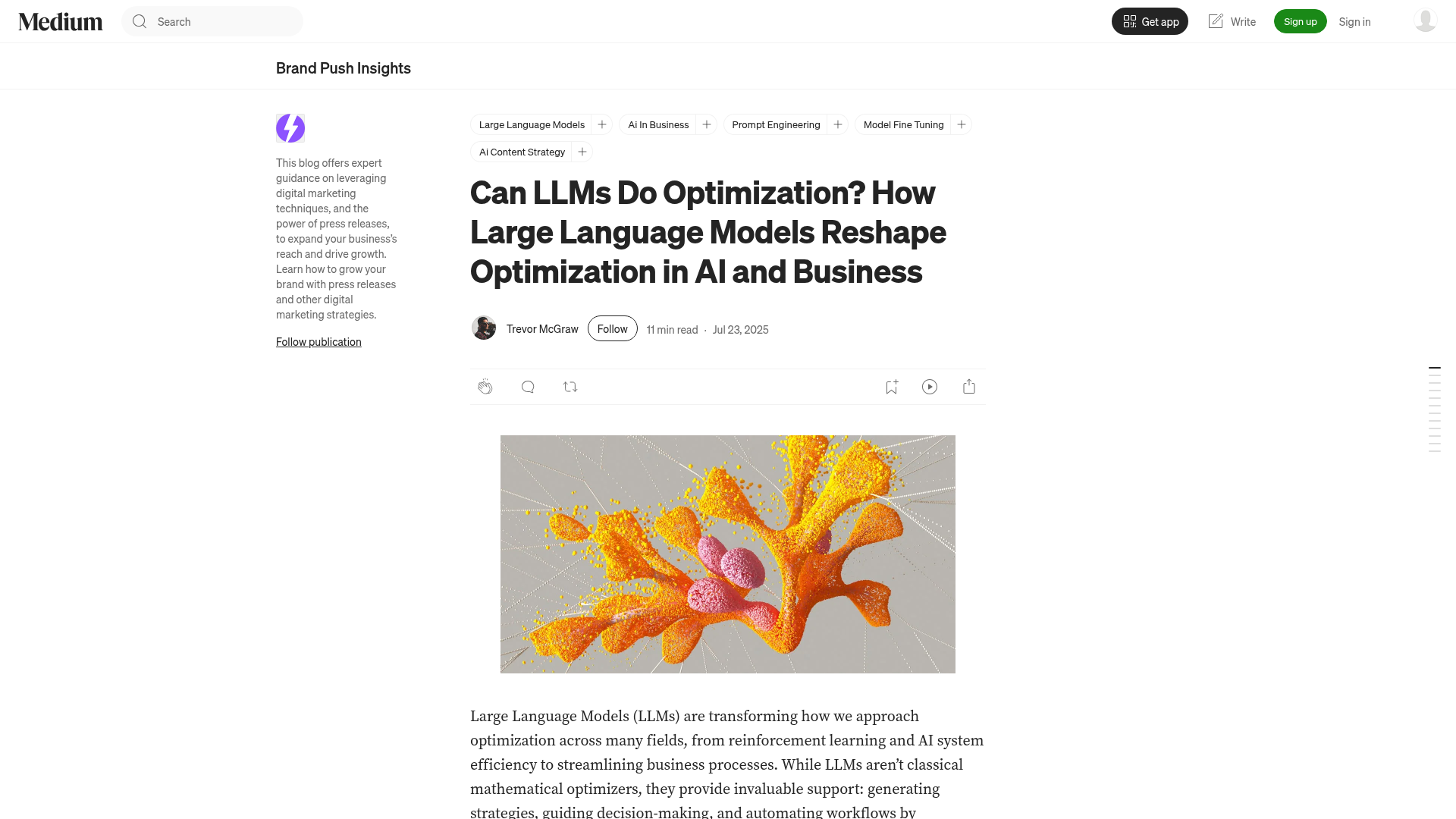 BrandPush — Can Llms Do Optimization How Large Language Mode
