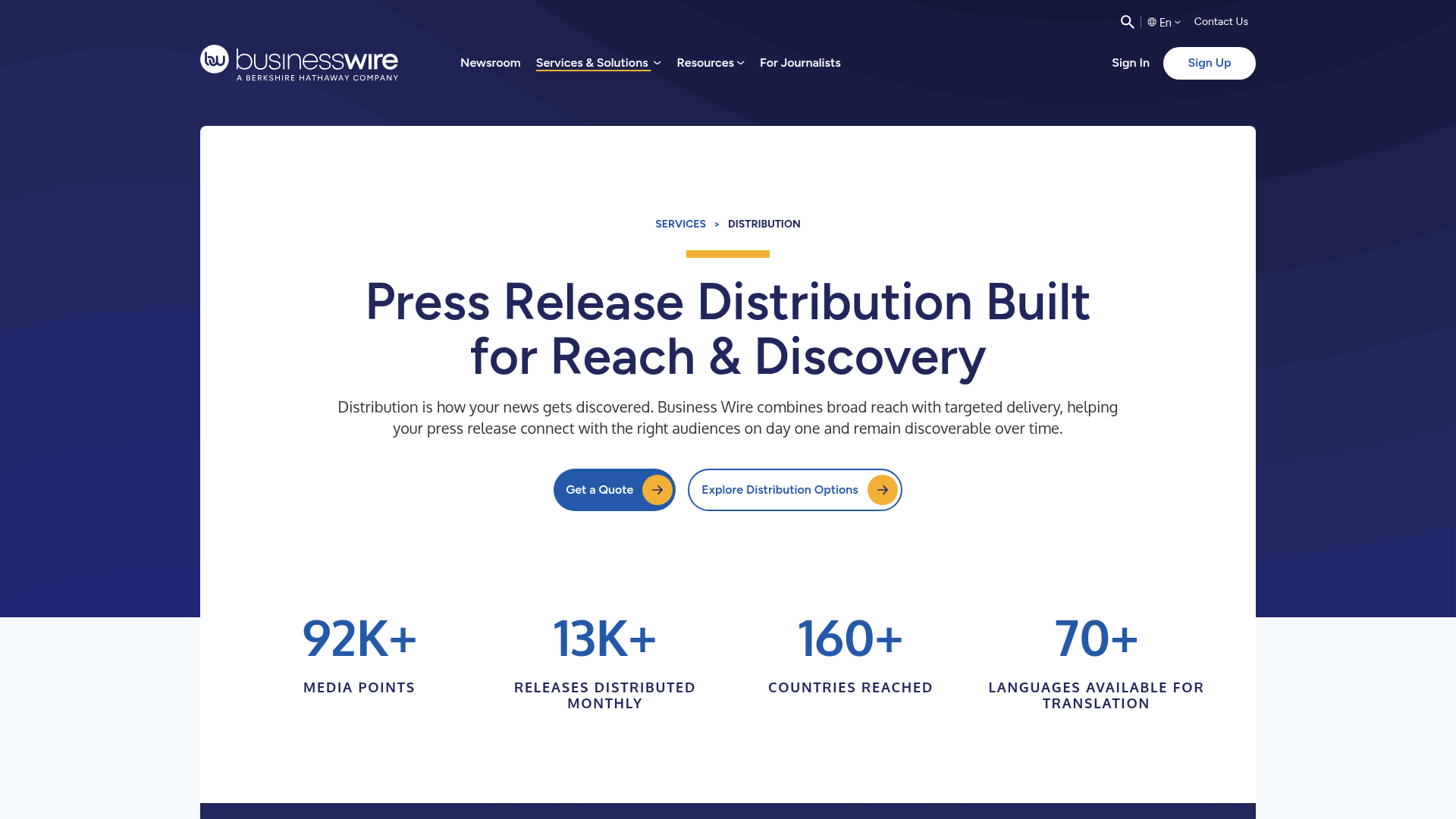 Business Wire — Distribution