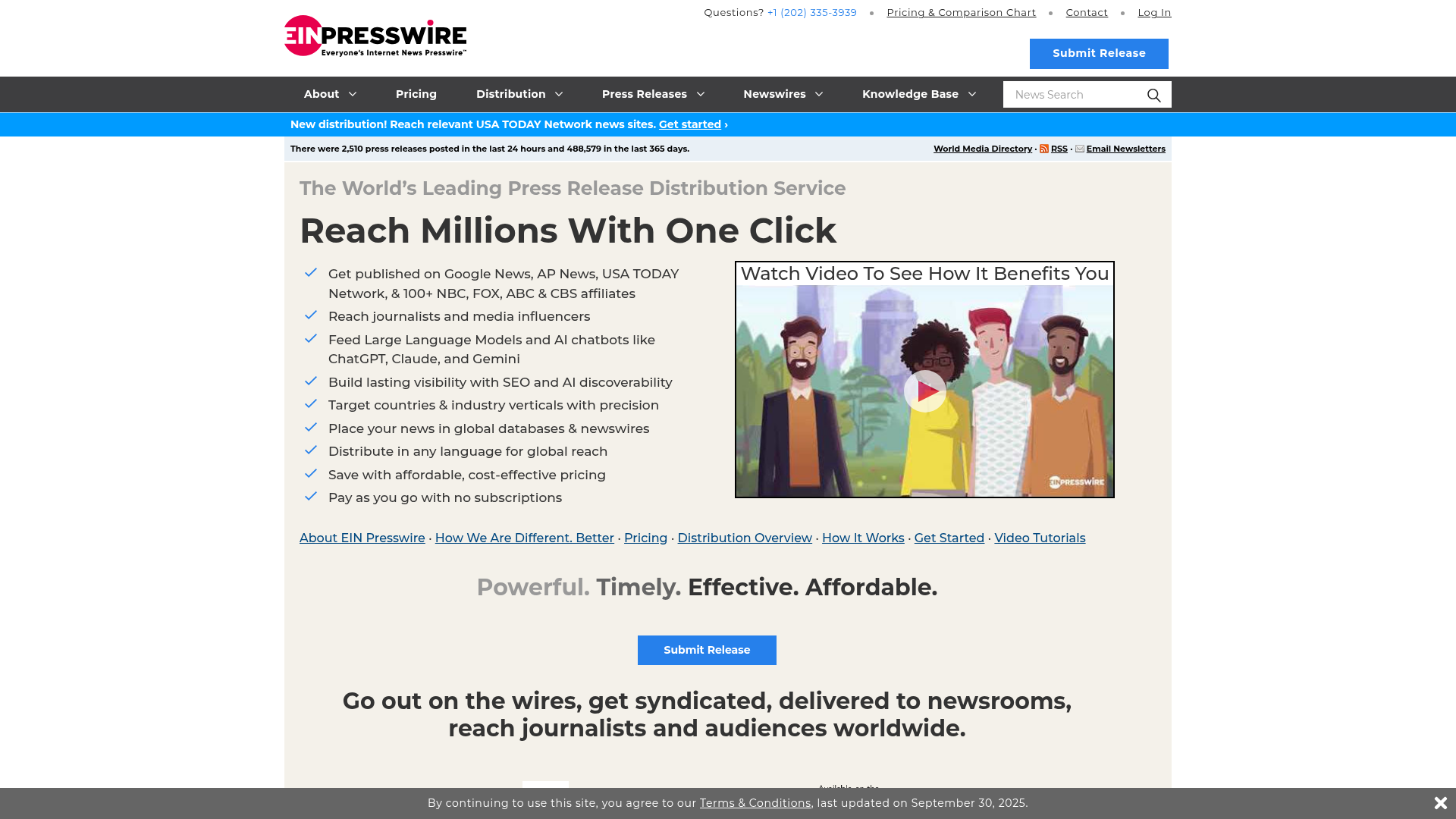 EIN Presswire homepage