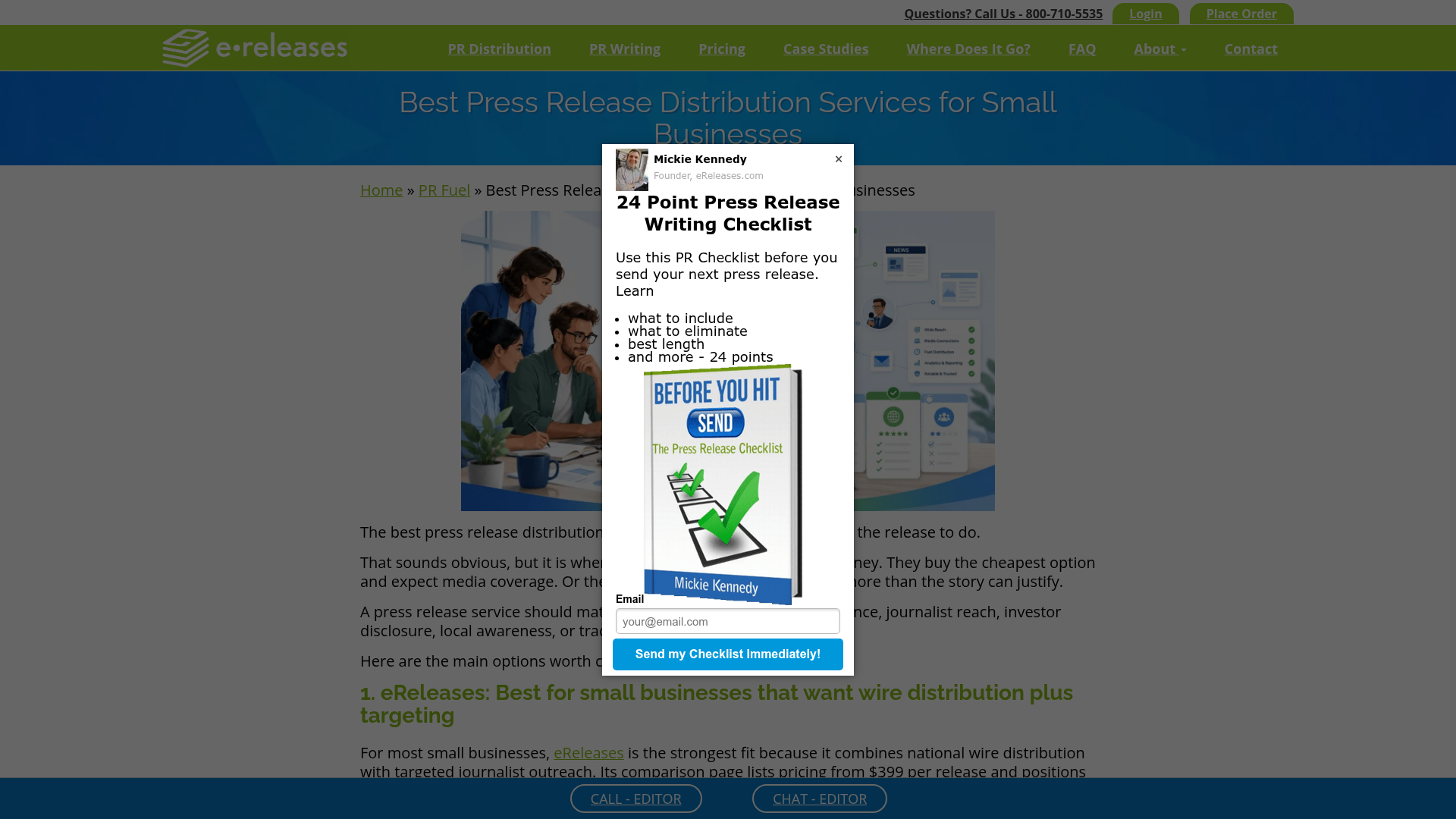 eReleases — Best Press Release Distribution Services For Sma