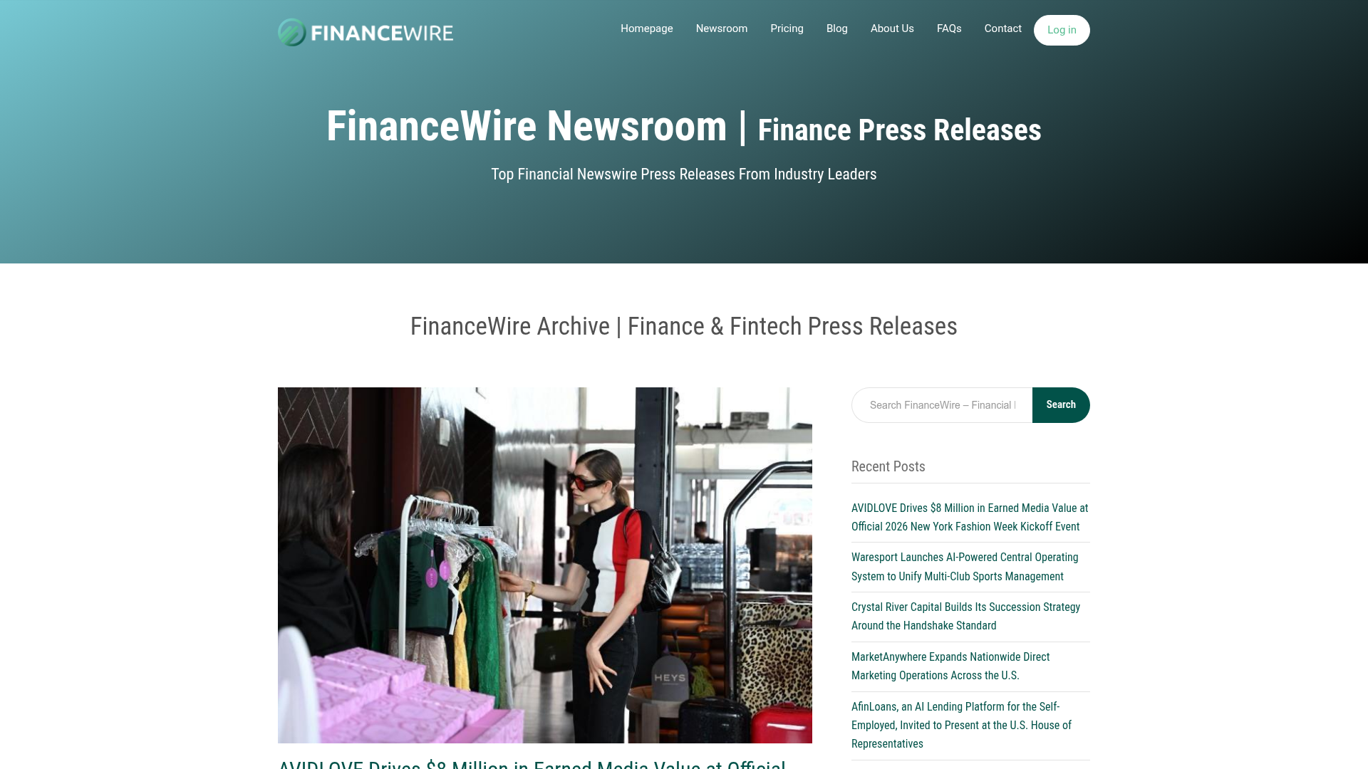 FinanceWire — Newsroom