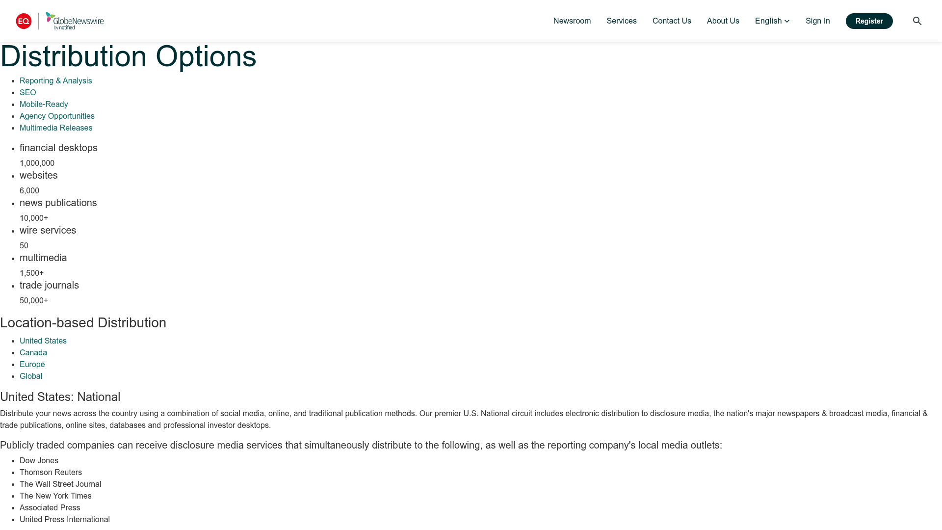 GlobeNewswire — Distribution Options
