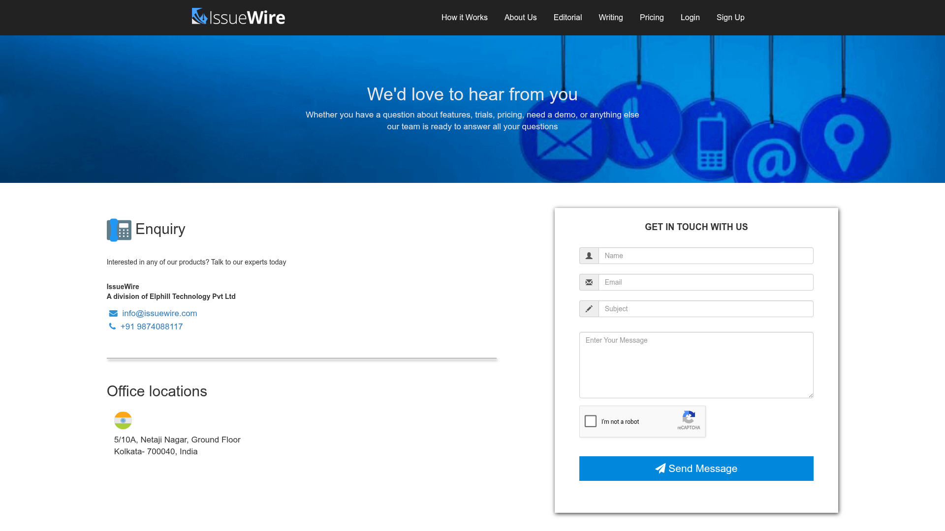 IssueWire — Contact
