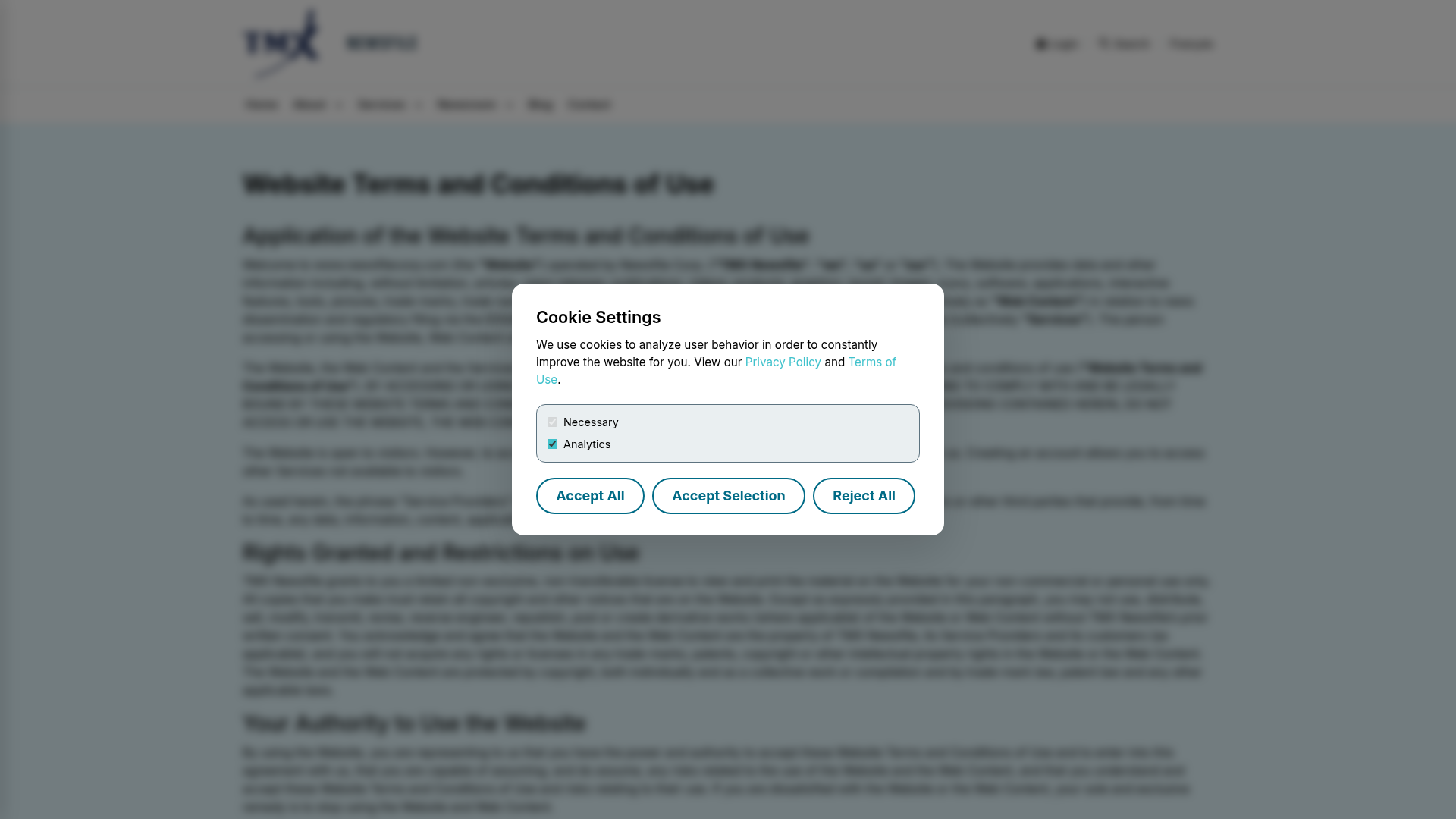 Newsfile — TermsOfUse