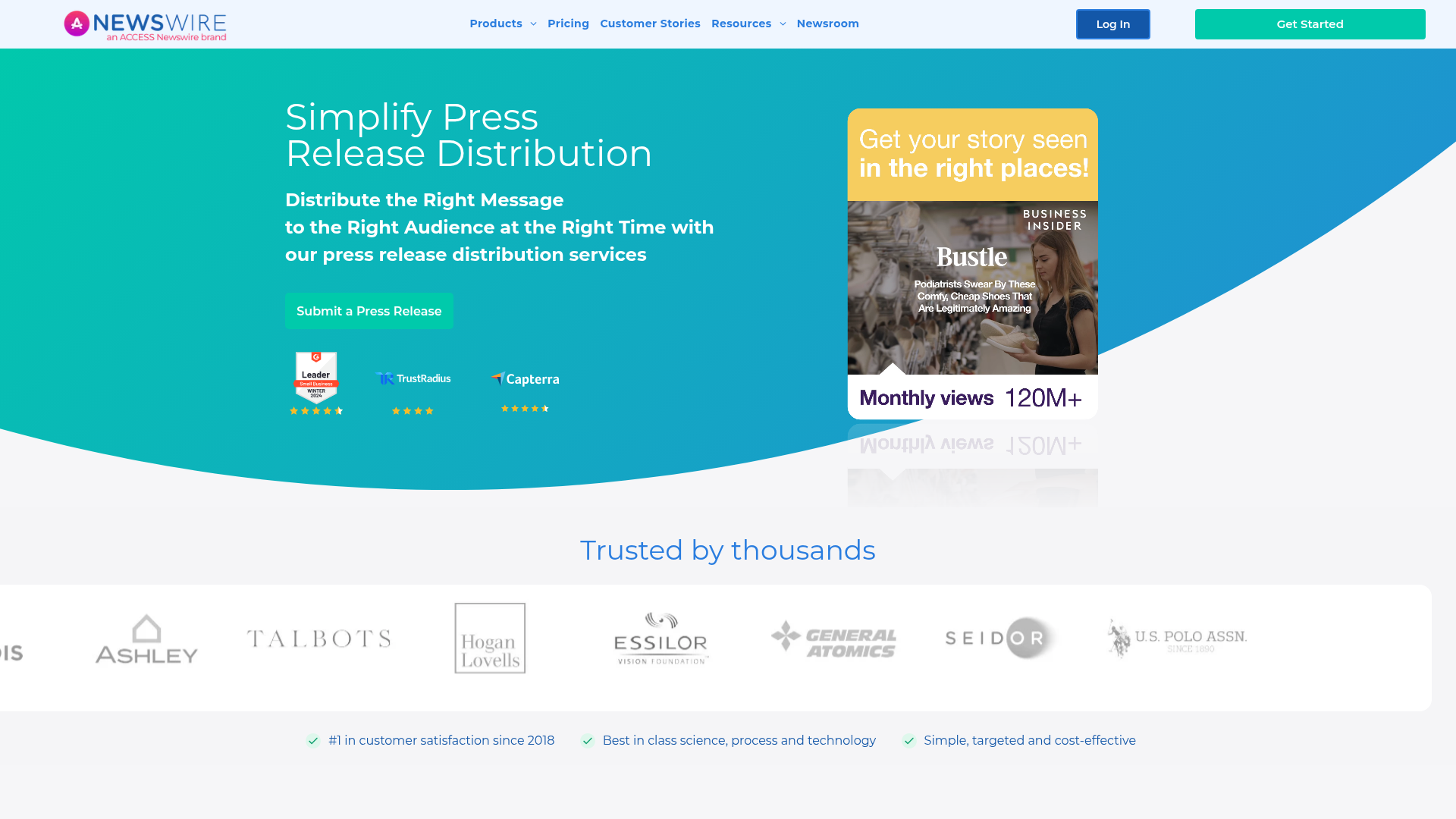 Newswire.com homepage