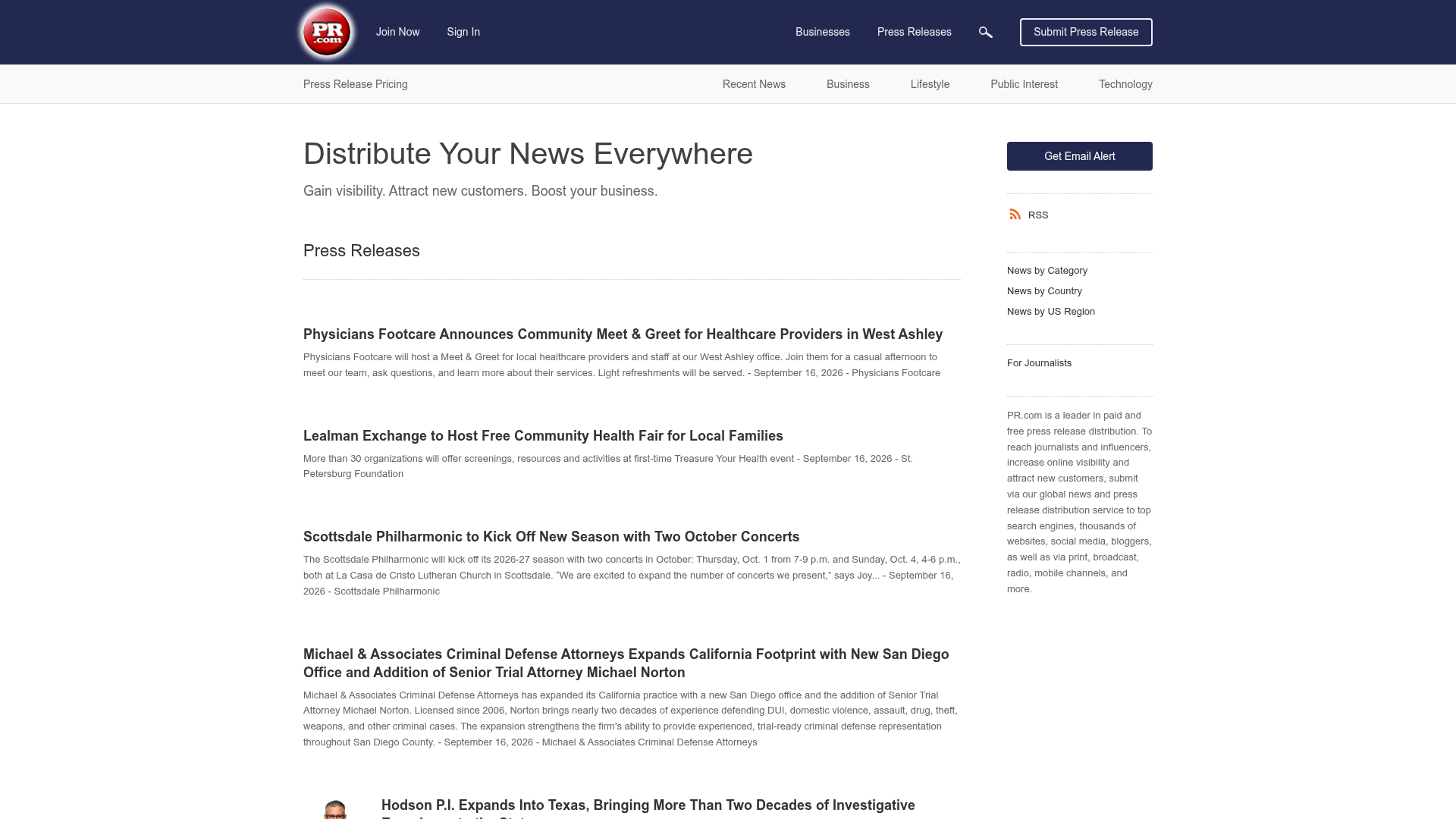 PR.com — Press Releases