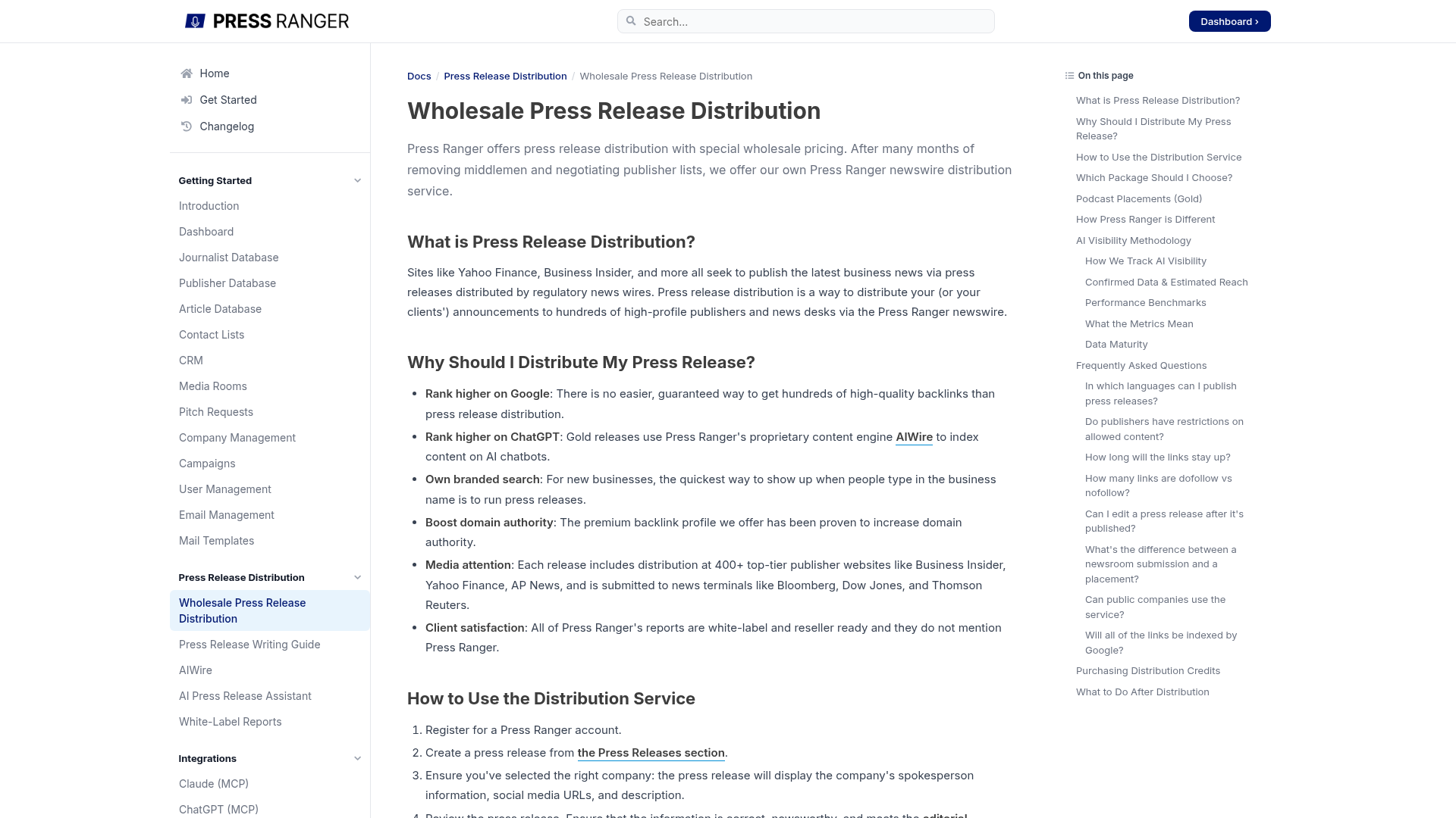 Press Ranger — Press Release Distribution