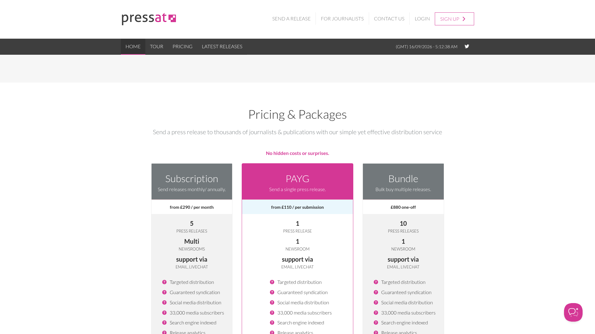 Pressat — Packages