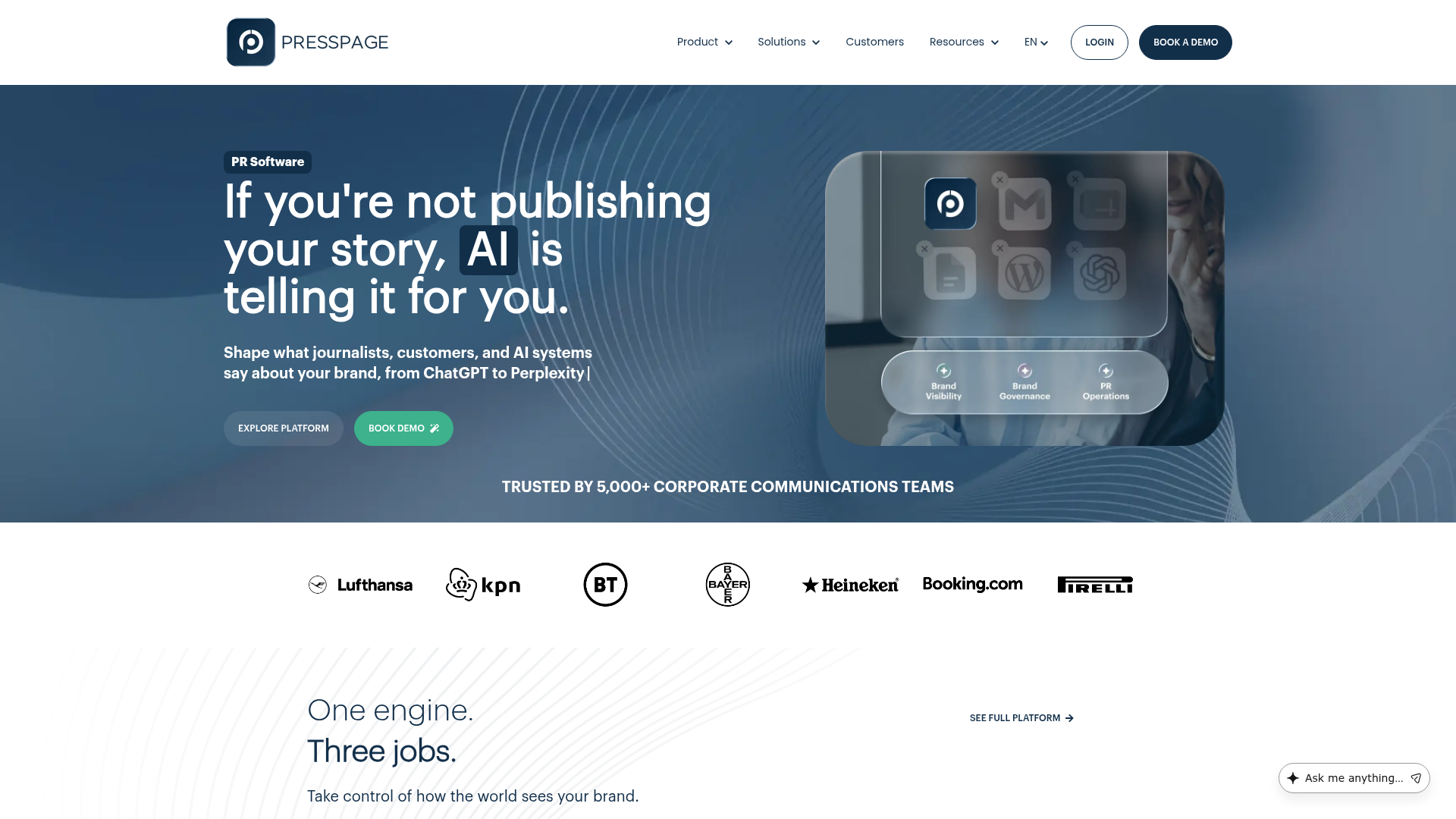 Presspage homepage