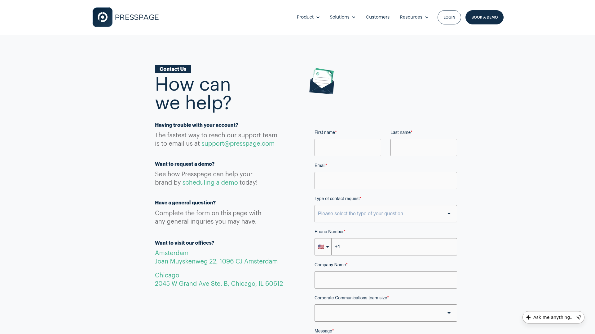 Presspage — Contact