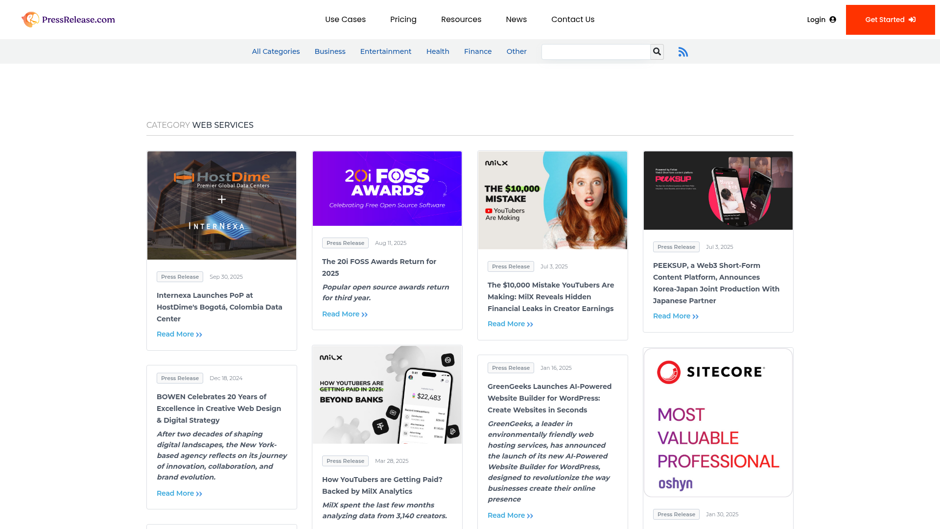 PressRelease.com — Information Technology Web Services