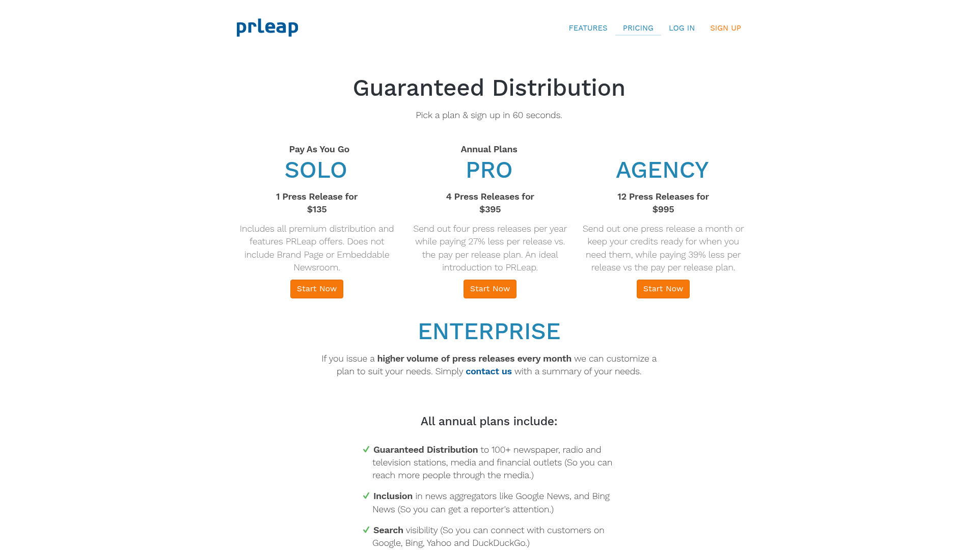 PRLeap — Pricing