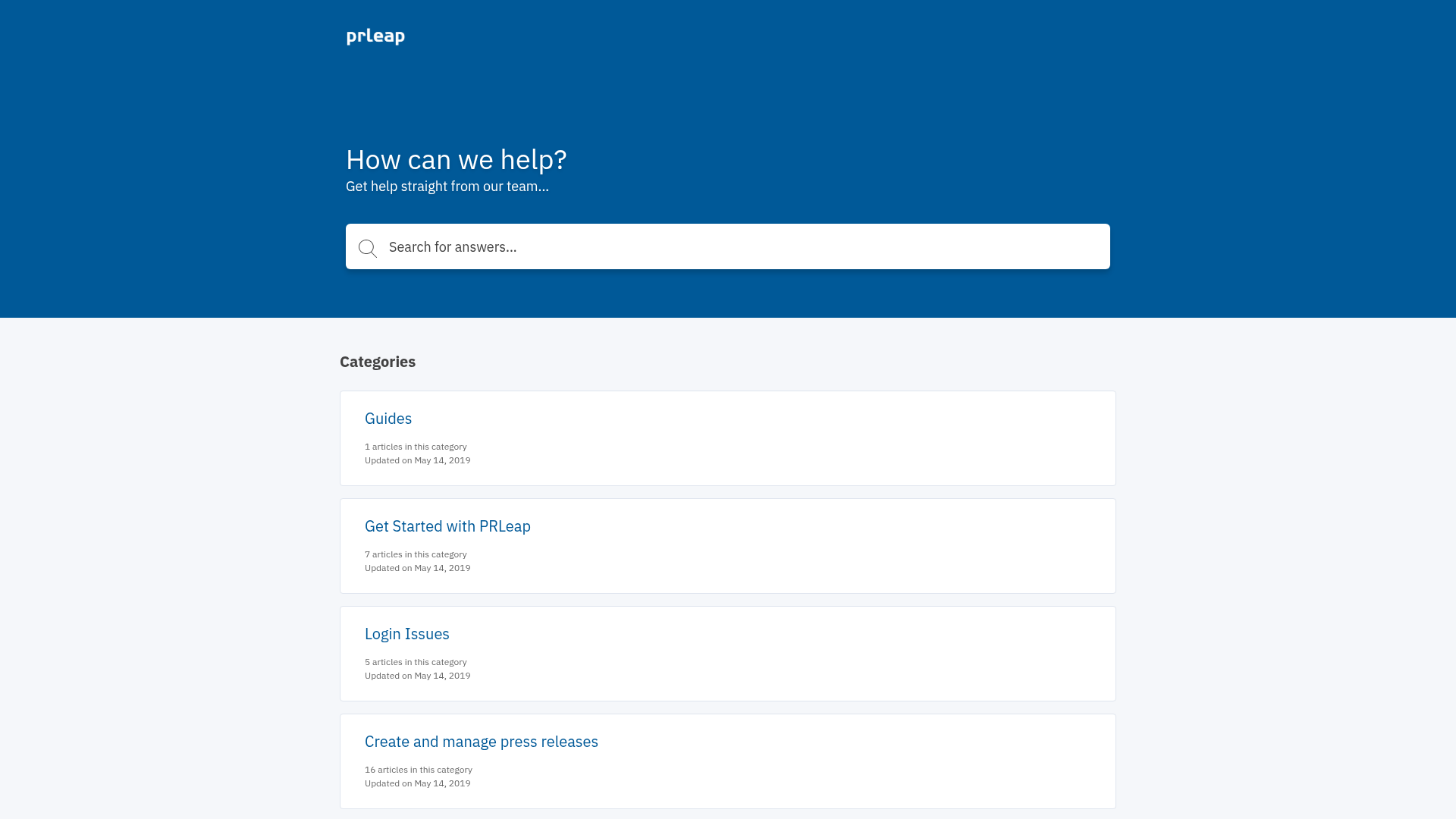 PRLeap — Homepage