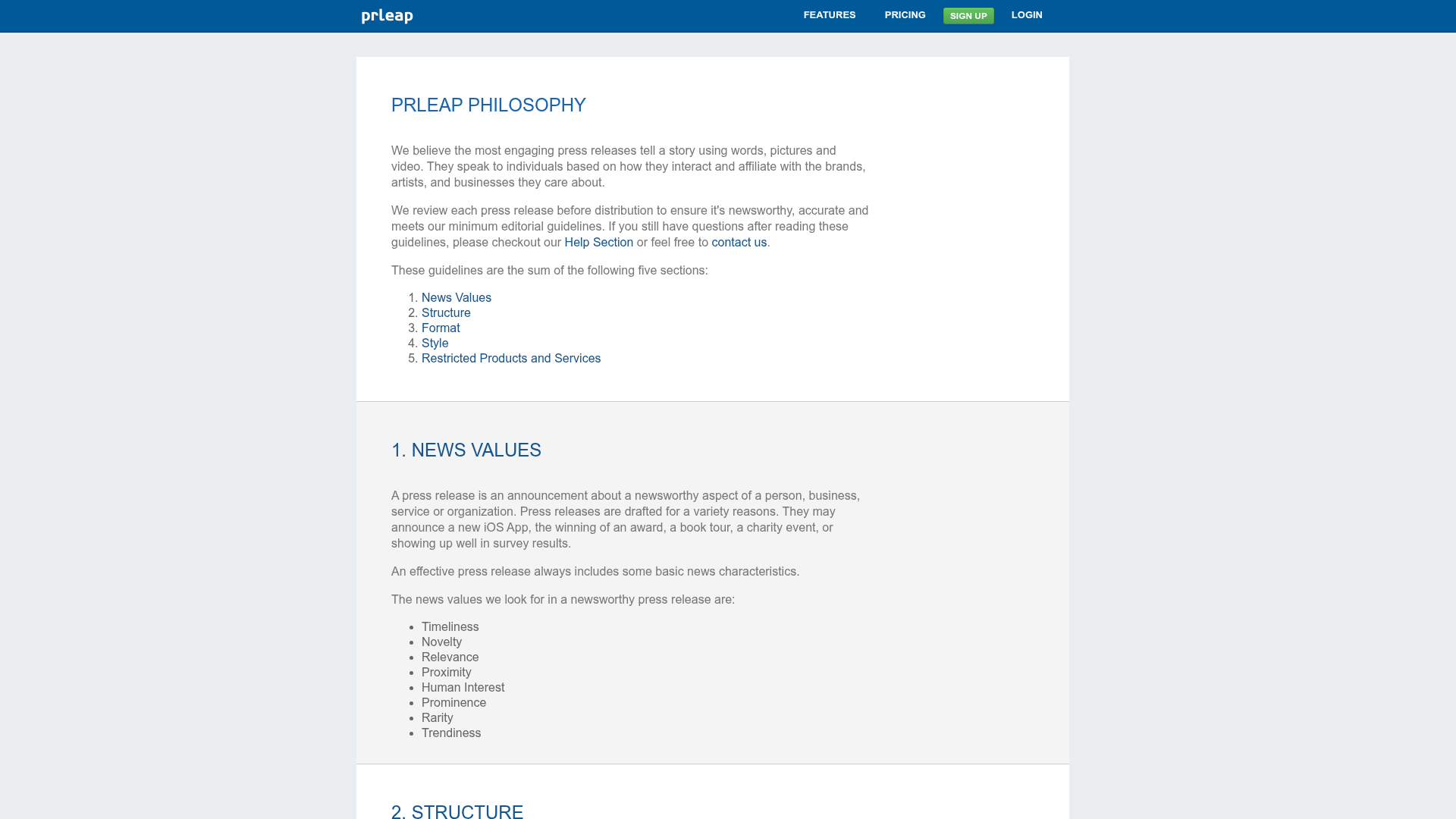 PRLeap — Editorial Guidelines