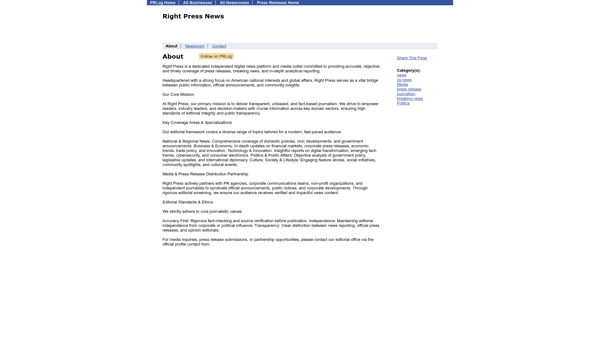 PRLog — Rightpressnews