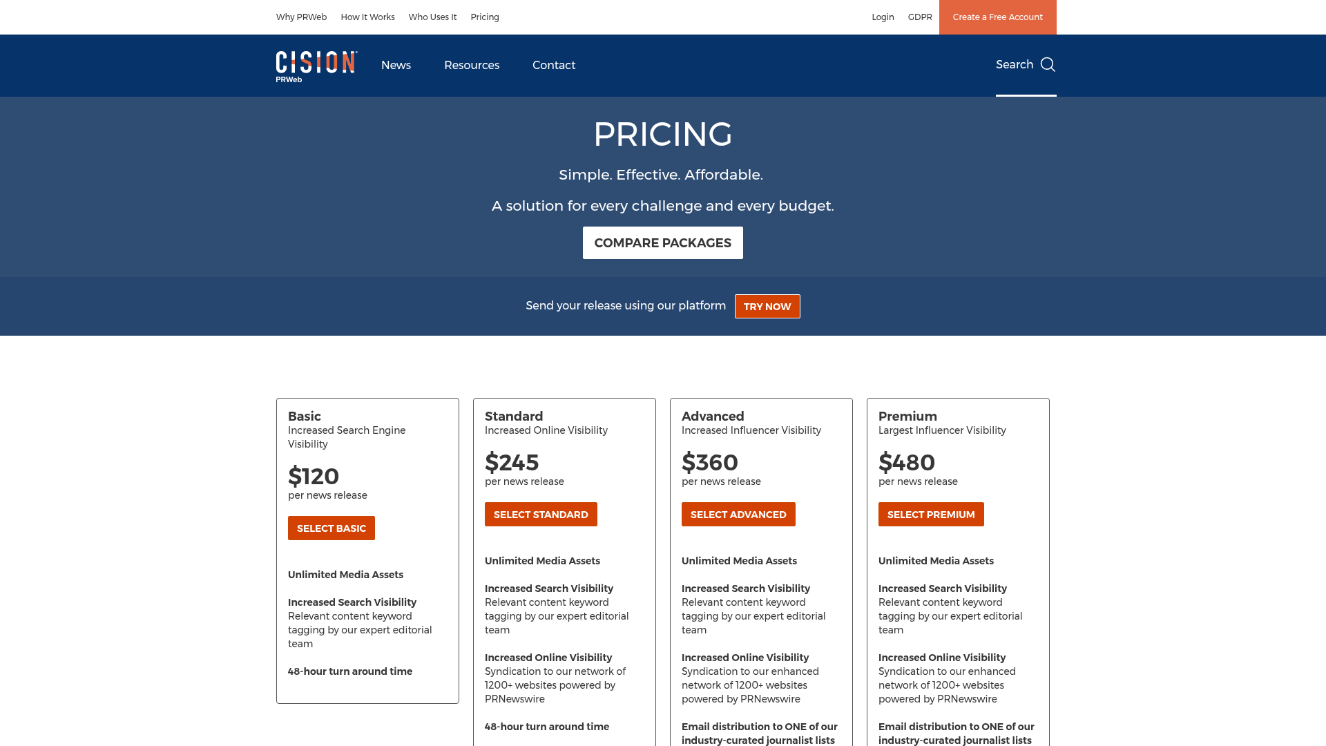 PRWeb — Pricing