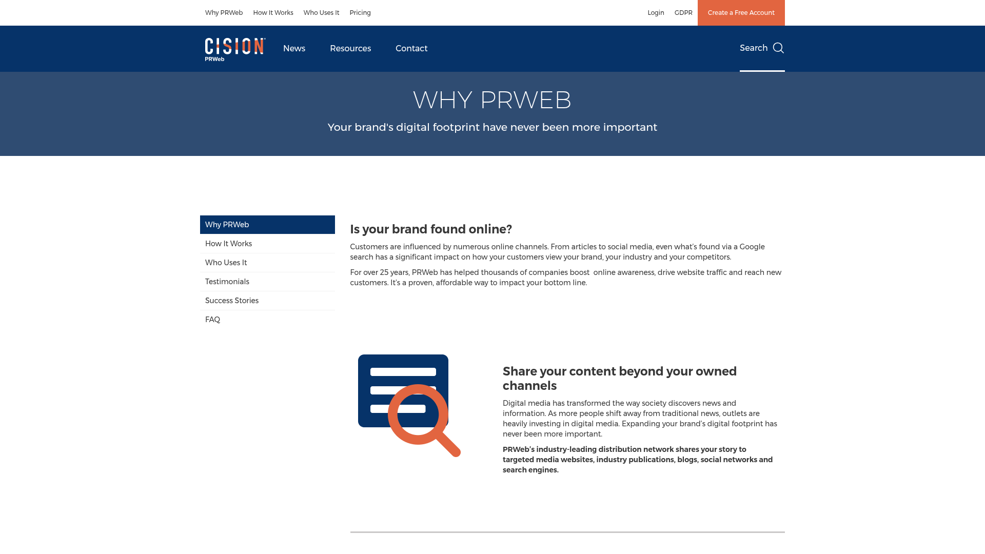 PRWeb — Why Prweb