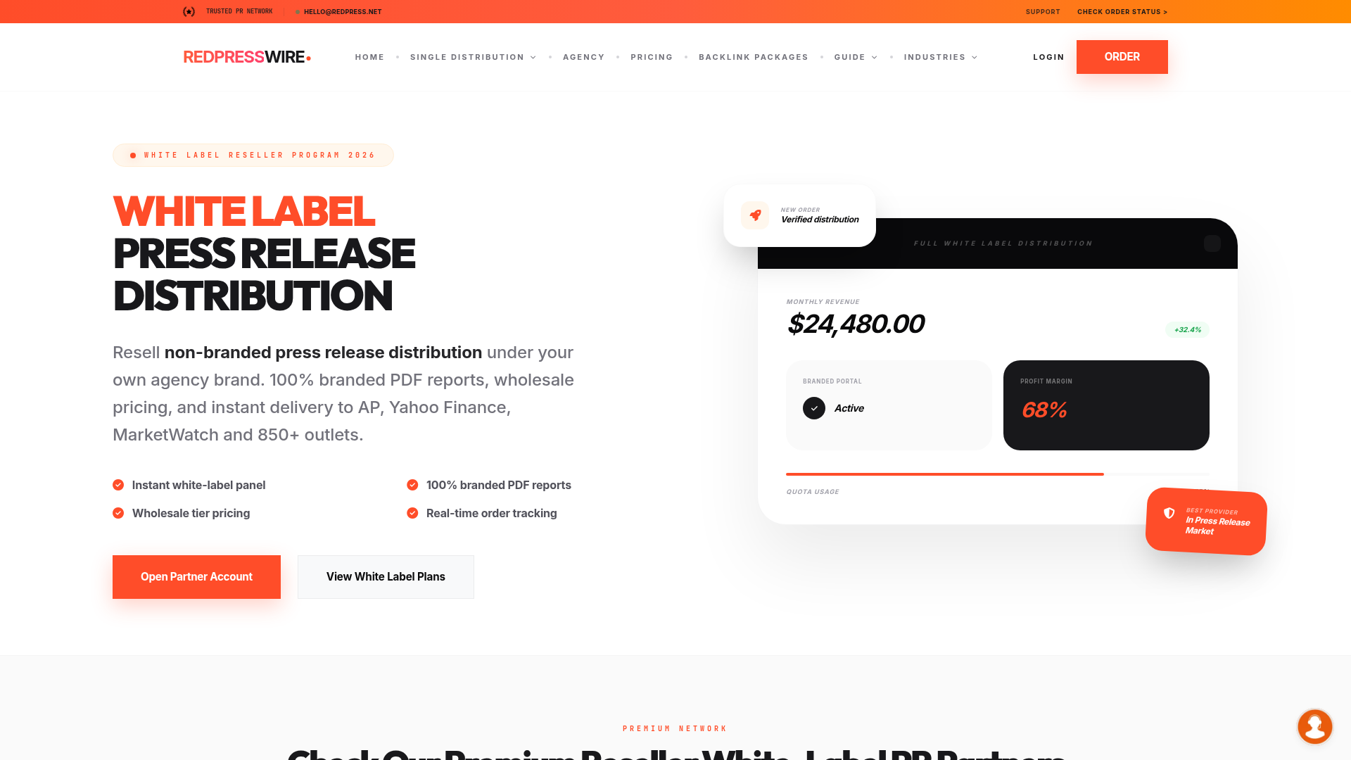 RedPress — White Label Press Release Distribution