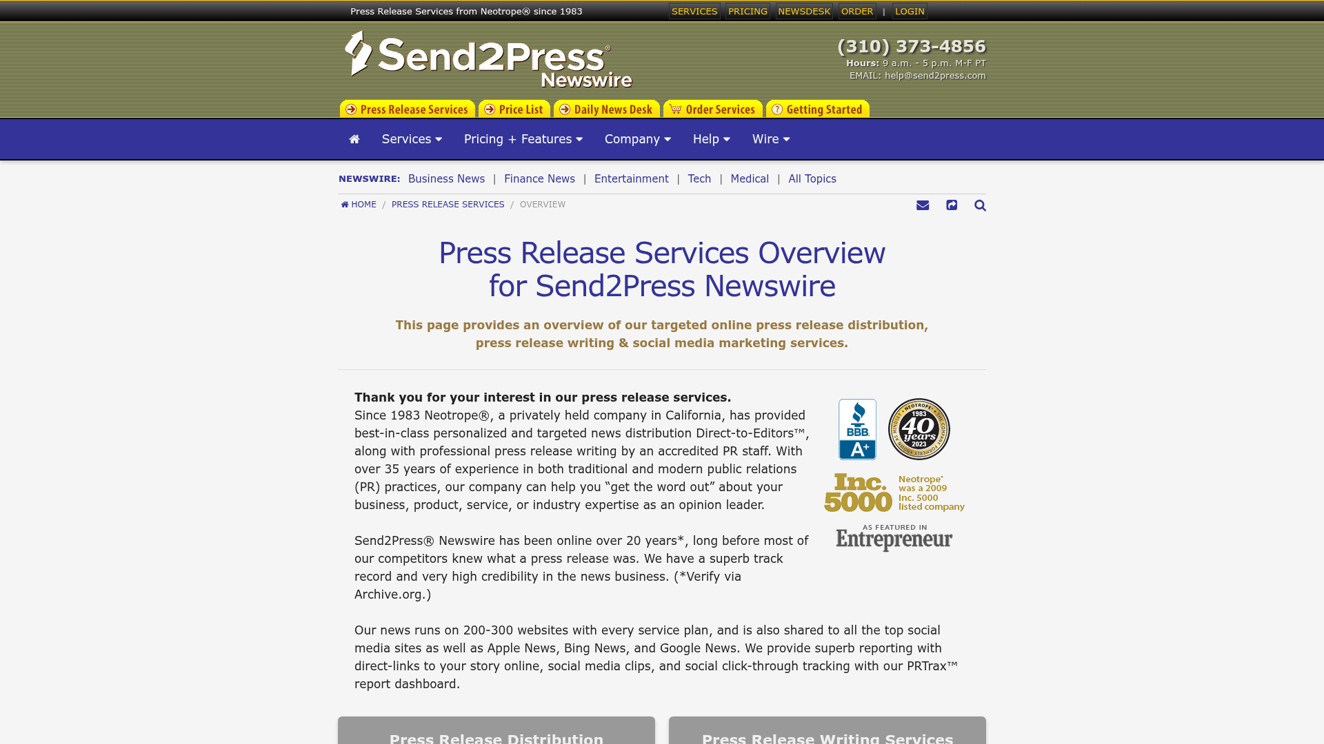 Send2Press — Index